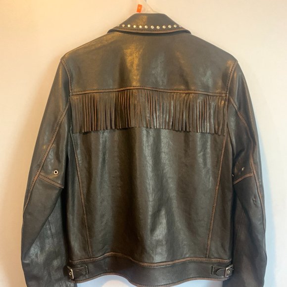 Coach Goat Leather Jacket - 80s style - 1941 serise - man - Picture 1 of 2